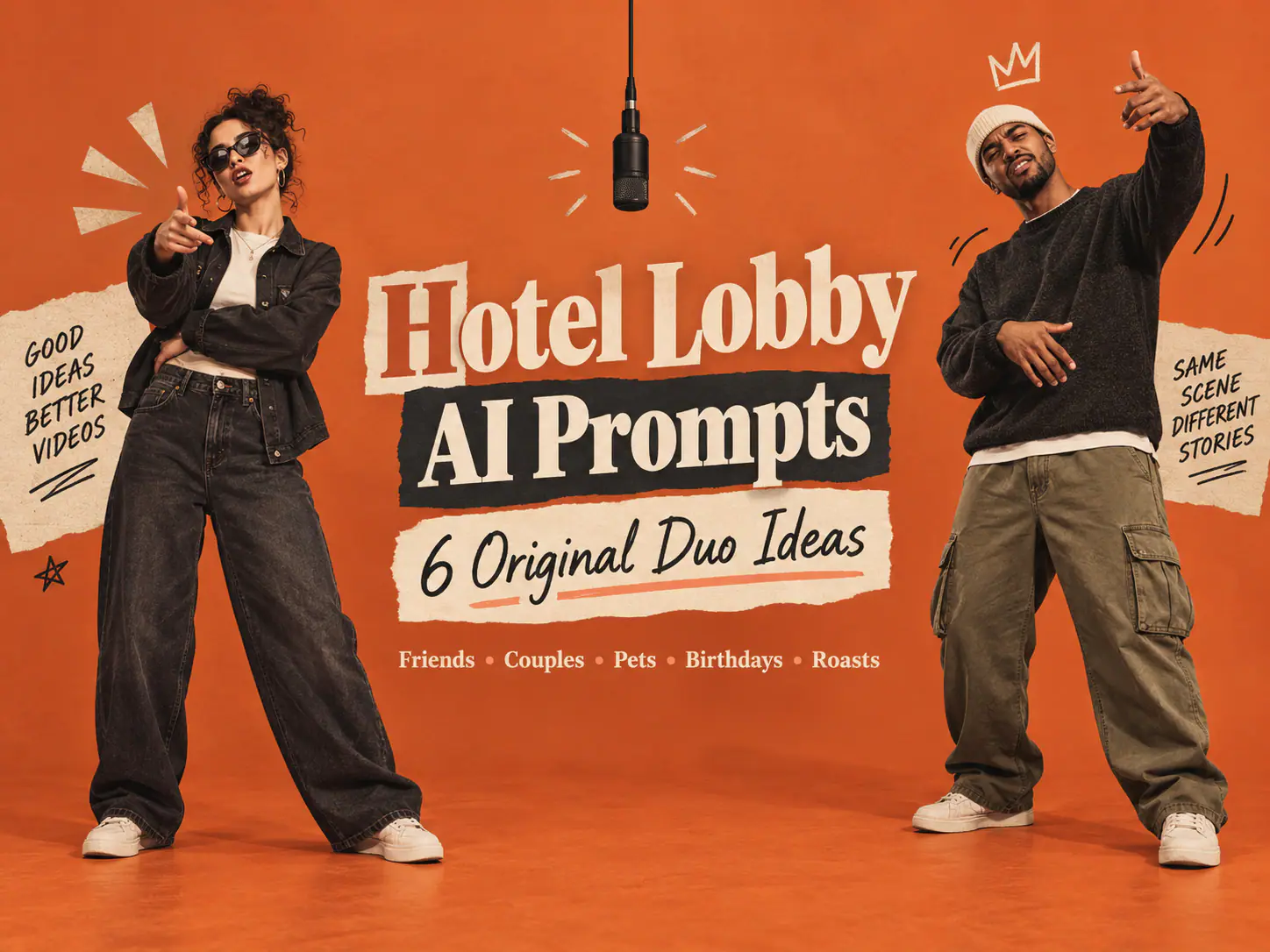 Hotel Lobby AI Prompts: 6 Original Duo Ideas and a Better Two-Person Workflow